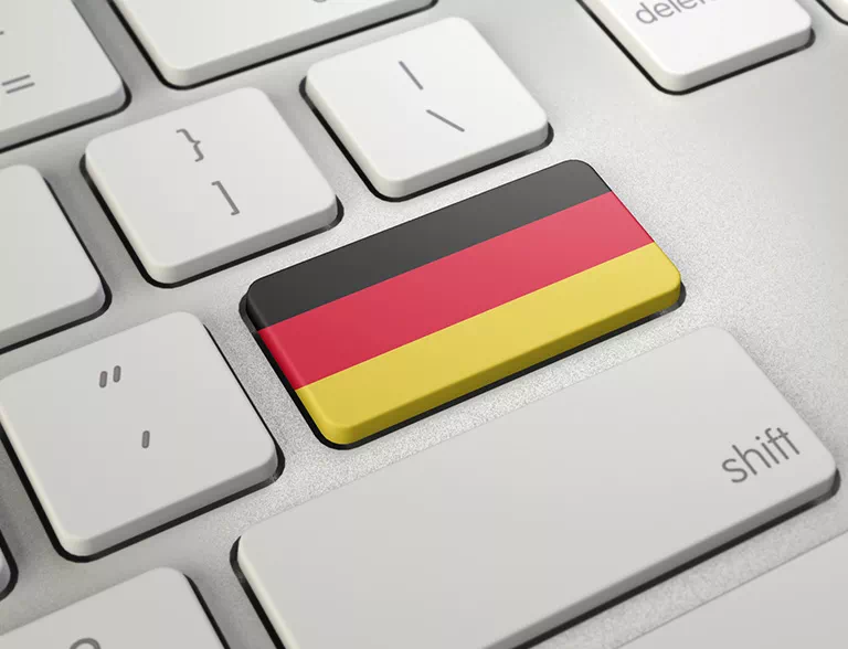 przycisk w kolorach flagi niemiec